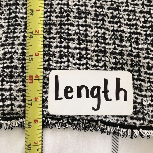 Max Studio Black White Cotton Tweed Sleeveless Parisian Chic Pullover Top - M - Picture 6 of 8